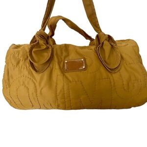 Vintage Rare Color Marc by Marc Jacob quilted mustard nylon barrel bag